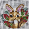 GE663 - Bunny Rabbit/Poinsettia Ornament