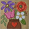 GEP273 - Flowers in Brown Vase