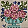 GEP328 - Roses in Teal Vase