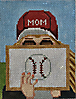 GEP350 Baseball Mom Stitching Girl